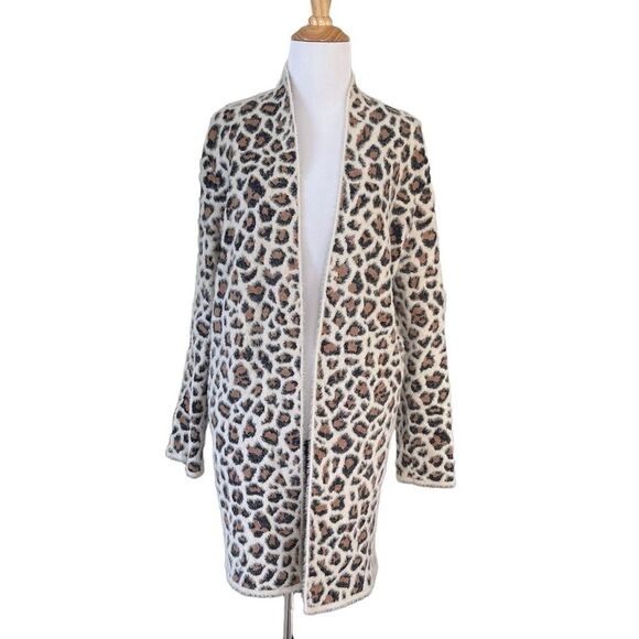 Cheetah Print Ayla long Cardigan - Picture 1 of 5